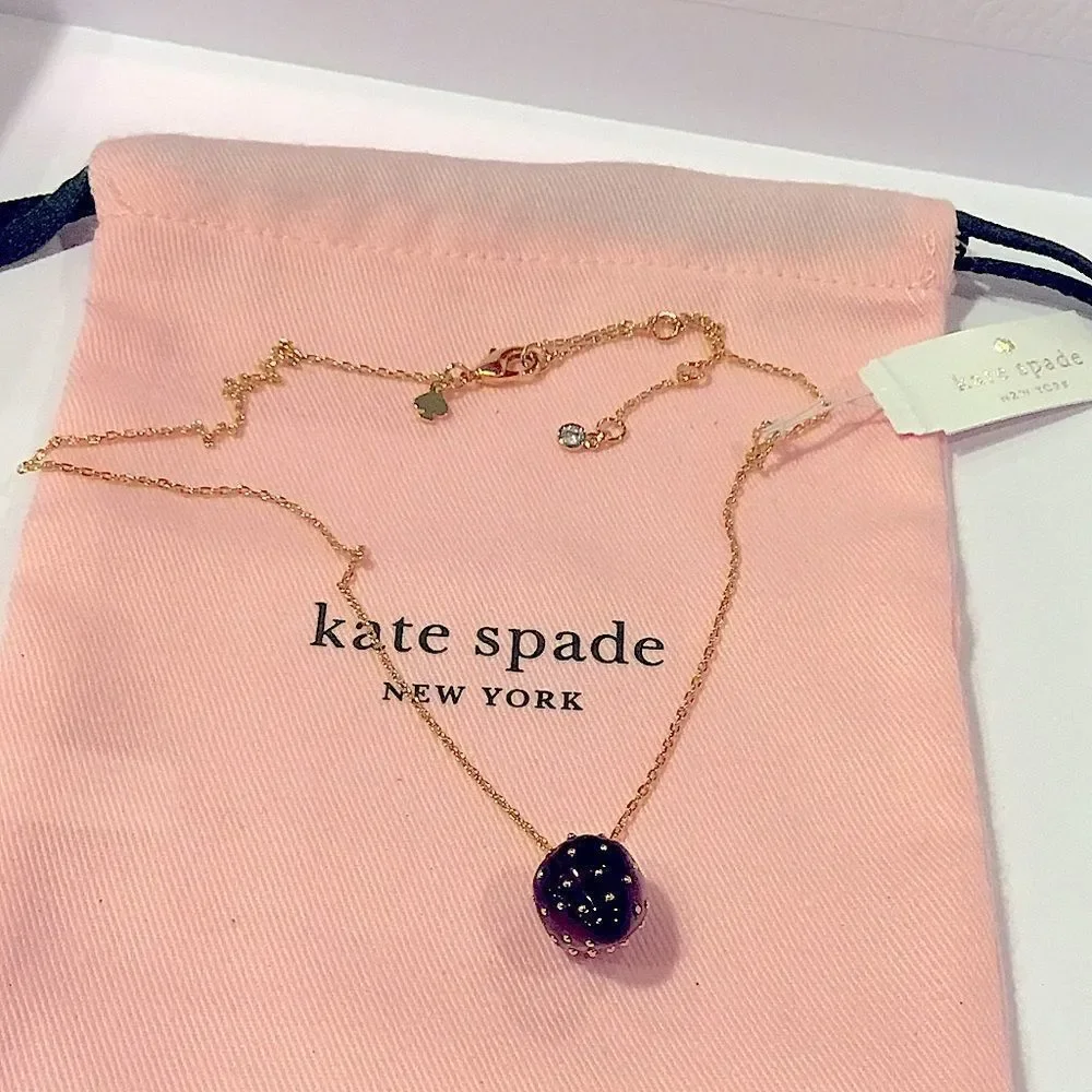 KATE SPADE STRAWBERRY MINI PENDANT NECKLACE